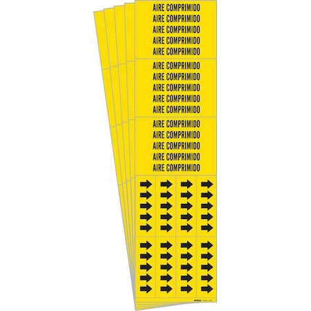Pipe Marker, Adhesive, 2-1/4