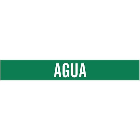Pipe Marker, Agua, Green, 2-1/2 to 7-7/8 In MPN:83540