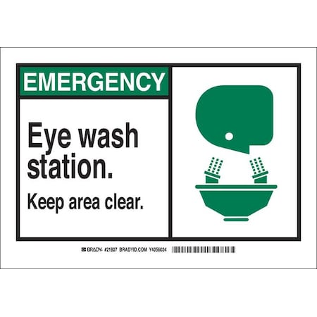 Emergency, Eye Wash Station. Keep Area Clear., 5