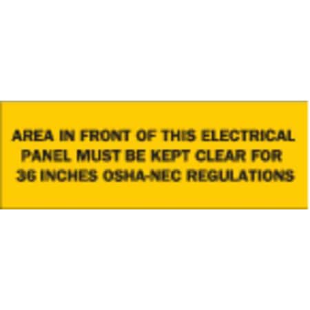 Caution Sign, 3 1/2 in Height, 10 in Width, Polyester, Rectangle, English MPN:84949