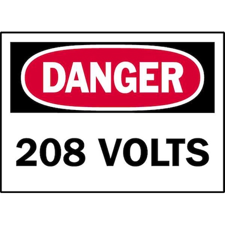 Danger Label, Electrical Hazard, PK5 MPN:86059