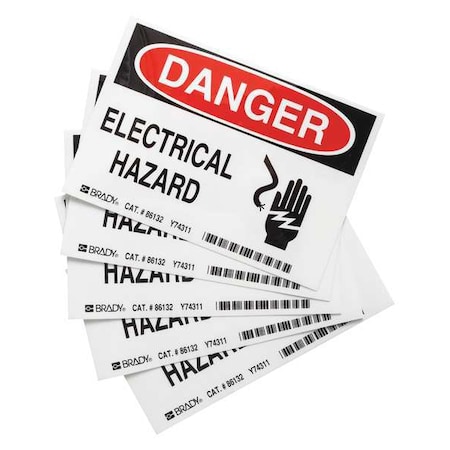 Label, 3 1/2 inx5 in, Polyester, PK5 MPN:86132