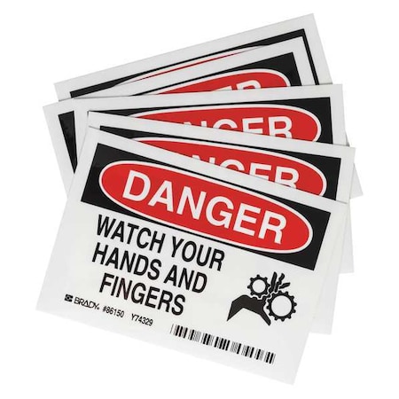 Equipment Label, 3-1/2 In. H, 5 In. W, PK5 MPN:86150