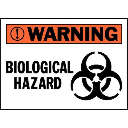 Safety Label, Biological Hazard, Polyester, 5 in W, 3 1/2 in H MPN:86154