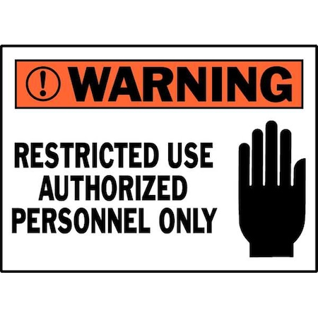 Machine/Equipment Label, 3 1/2 in Height, 5 in Width, Polyester, Horizontal Rectangle, English MPN:86168
