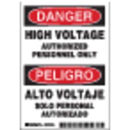Label, 5 inx3 1/2 in, Polyester, PK5 MPN:86235