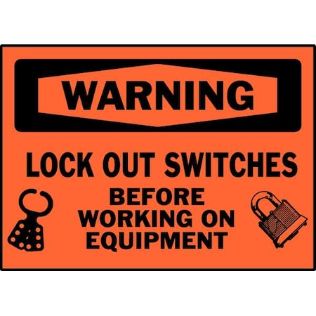 Equipment Label, Black/Orange, PK5 MPN:86247