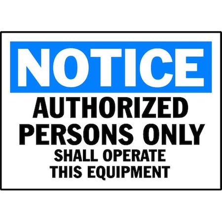 Equipment Label, 3-1/2 In. H, 5 In. W, PK5, 86259 MPN:86259