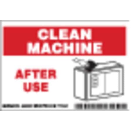 Machine/Equipment Label, 3-1/2 In. H, PK5, 86260 MPN:86260