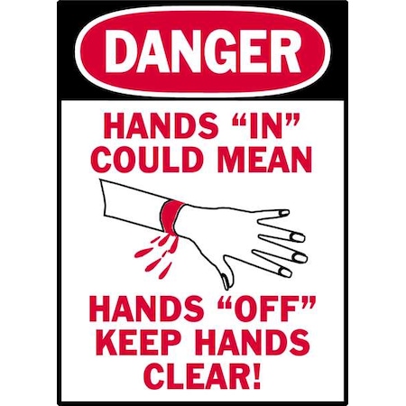Danger Label, Instruction, 5 In. W, PK5, 86265 MPN:86265