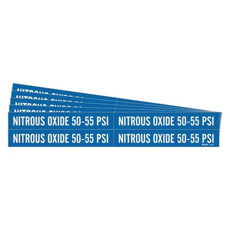 Pipe Marker, Nitrous Oxide 50-55 PSI, PK5 MPN:86333-PK