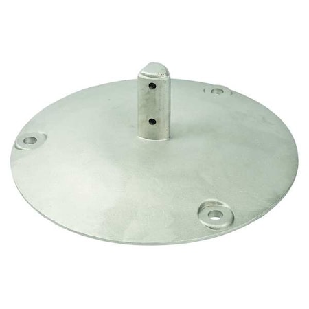 Sign Post Base, Silver, Aluminum MPN:86339