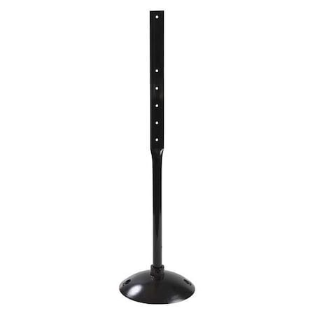 Sign Base with Post, Round, Cast Iron Black, Baked Enamel, 48