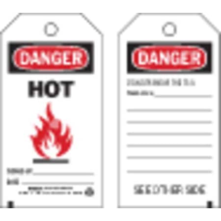 Danger Tag, 5 3/4in H, 3in W, Polyster, PK10 MPN:86530