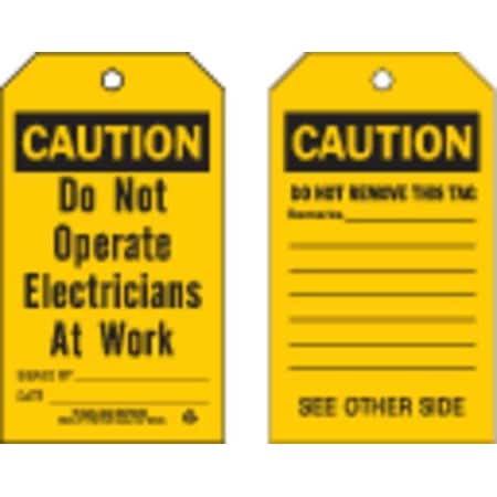 Caution Tag, 7 in Height, 4 in Width, Polyester MPN:86602