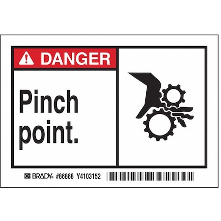 Machine/Equipment Label, PK5, 86868 MPN:86868