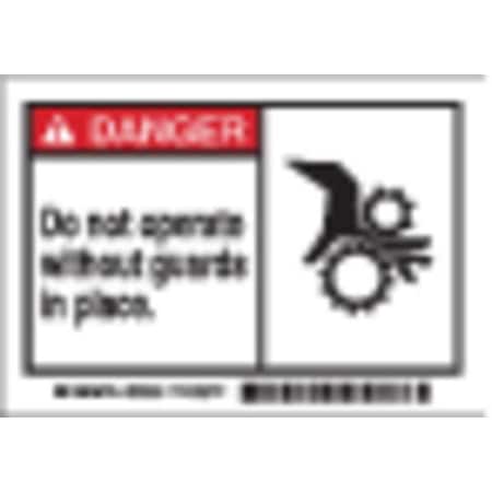 Machine/Equipment Label, Instruction, PK5 MPN:86869