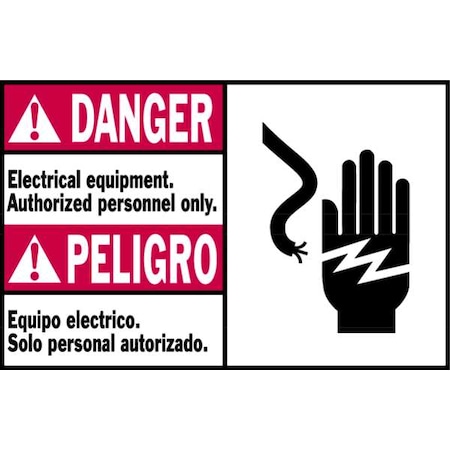 Danger Label, Instruction, 5 In. W, PK5, 86876 MPN:86876