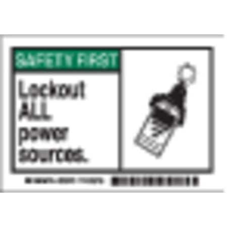 Machine/Equipment Label, PK5, 86879 MPN:86879