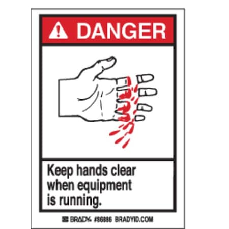 Machine/Equipment Label, 5 In. H, PK5 MPN:86886