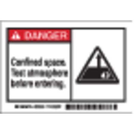 Danger Label, Instruction, 3-1/2 In. H, PK5, 86898 MPN:86898
