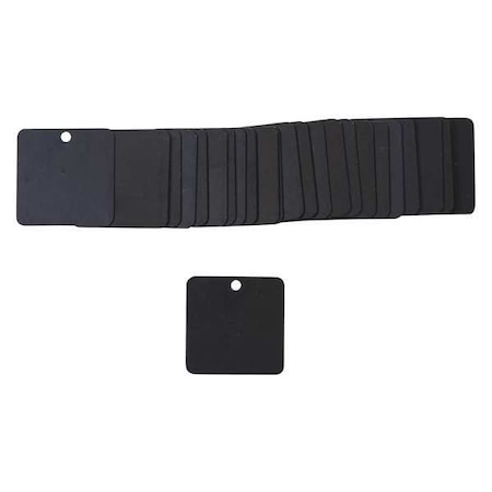 Blank Tag, Aluminum, 2 in H x 2 in W, Black, Square, 25 PK MPN:87637
