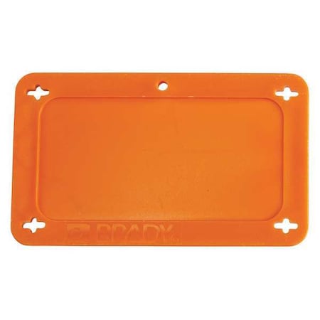 Blank Tag, Plastic, 2 3/16 in H x 3 11/16 in W, Orange, Rectangle MPN:87694