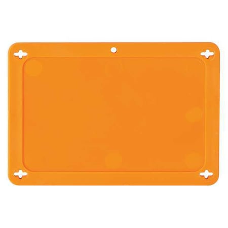 Blank Tag, Plastic, 3 3/16 in H x 4 11/16 in W, Orange, Rectangle MPN:87695