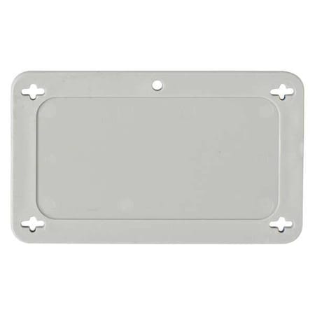 Blank Tag, Plastic, 2 3/16 in H x 3 11/16 in W, Gray, Rectangle MPN:87698