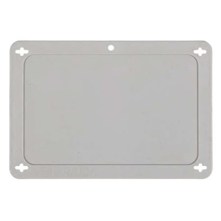 Blank Tag, Plastic, 3 3/16 in H x 4 11/16 in W, Gray, Rectangle MPN:87699