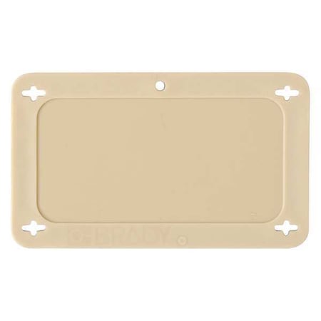 Blank Tag, Plastic, 2 3/16 in H x 3 11/16 in W, Tan, Rectangle MPN:87712