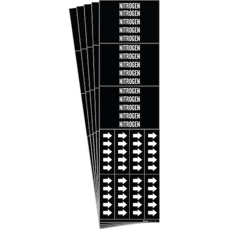 Pipe Marker, Adhesive, White, Nitrogen, PK5, 87745-PK MPN:87745-PK