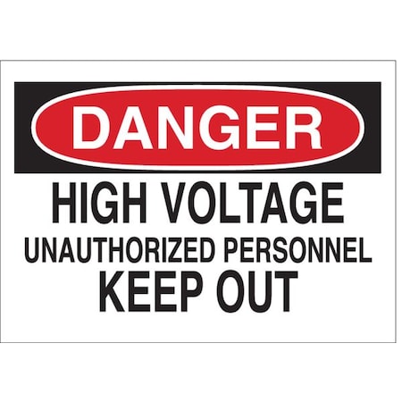Safety Sign Label, 3 1/2 in Height, 5 in Width, Polyester, Horizontal Rectangle, English MPN:87751