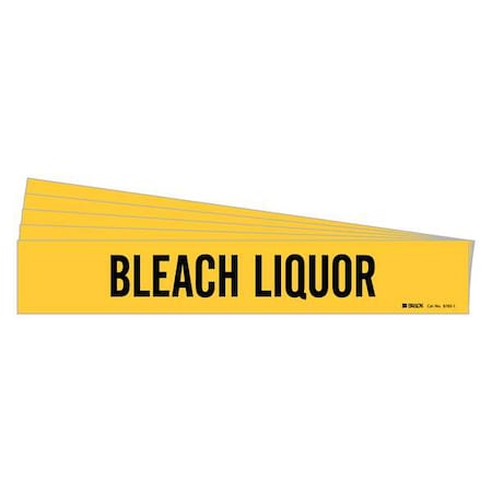 Pipe Marker, Black, Bleach Liquor, PK5, 8783-1-PK MPN:8783-1-PK
