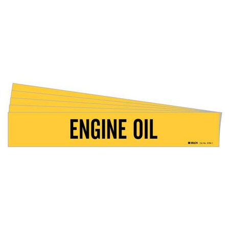 Pipe Marker, Black, Engine Oil, PK5, 8786-1-PK MPN:8786-1-PK