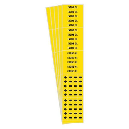 Pipe Marker, Black, Engine Oil, PK5, 8786-3C-PK MPN:8786-3C-PK