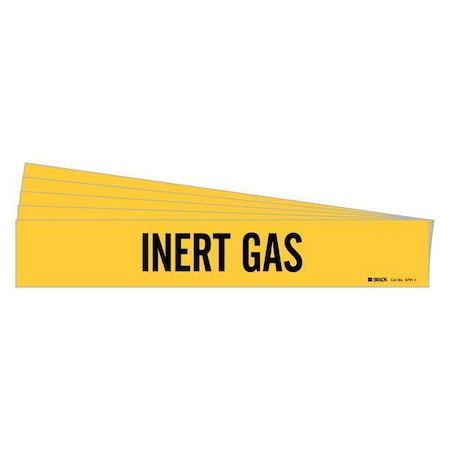 Pipe Marker, Adhesive, Black, Inert Gas, PK5, 8791-1-PK MPN:8791-1-PK