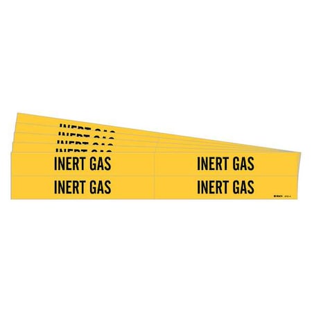 Pipe Marker, Adhesive, Black, Inert Gas, PK5, 8791-4-PK MPN:8791-4-PK