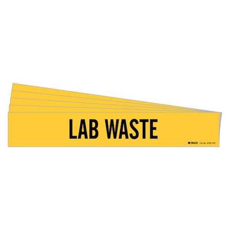 Pipe Marker, Adhesive, Black, Lab Waste, PK5, 8793-1HV-PK MPN:8793-1HV-PK