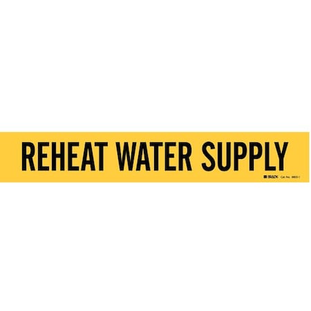 Pipe Marker, Reheat Water Supply, Yellow, 8803-1 MPN:8803-1