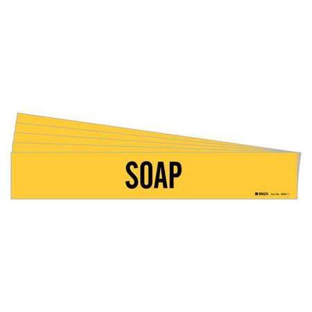Pipe Marker, Adhesive, Black, Soap, PK5, 8804-1-PK MPN:8804-1-PK