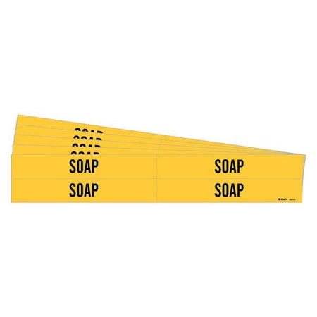 Pipe Marker, Adhesive, Black, Soap, PK5, 8804-4-PK MPN:8804-4-PK