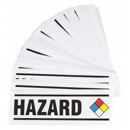 Vinyl Label, Hazard Warning, Paper, 10 in W, 3 1/2 in H MPN:8816