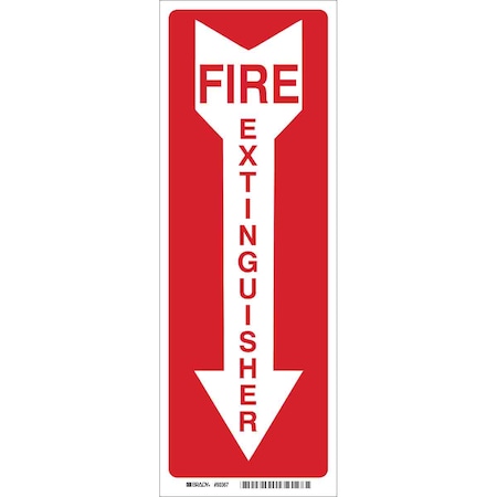 Fire Extinguisher Sign, 14 in Height, 5 in Width, Polyester, Rectangle, English MPN:90367