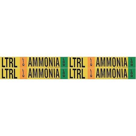 Ammonia Pipe Mrker, LTRL, 1 to 2-1/2In, PK4 MPN:90434