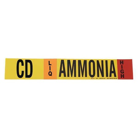 Ammonia Pipe Marker, CD, 8In and Above, 90441 MPN:90441