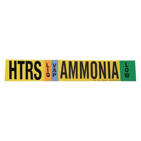 Ammonia Pipe Marker, HTRS, 8In and Above, 90450 MPN:90450