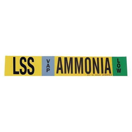 Ammonia Pipe Marker, LSS, 8In and Above, 90453 MPN:90453
