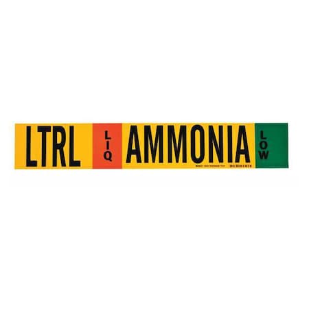 Ammonia Pipe Marker, LTRL, 8In and Above, 90454 MPN:90454