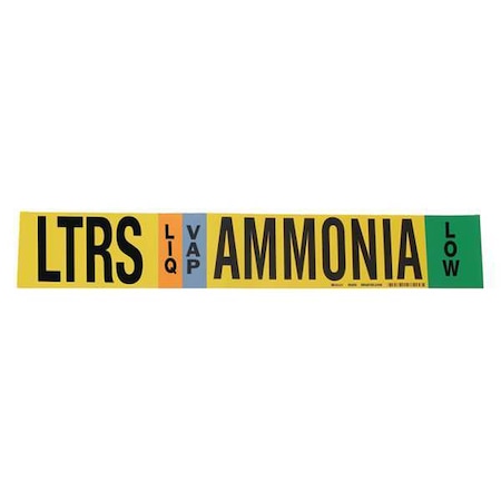 Ammonia Pipe Marker, LTRS, 8In and Above, 90455 MPN:90455